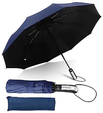 Ambiger Travel Umbrellas for Rain - Lightweight, Strong, and Compact with Easy Auto Open/Close Button