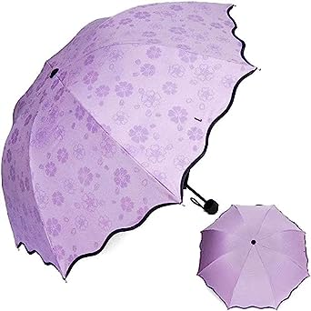 Experience the Magic of QONETIC Light and Beautiful Travel Umbrella with Automatic Patterns: Strong, Cute Designs, Folding Umbrella for Rain, Sun - Perfect for Adults, Kids, and Women